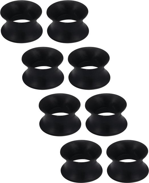 Ohrringe Silikon, Tunnel-Ohr-Expander-Stecker, Schwarz-Weiß, Unisex, 3 mm–38 mm - Bild 1