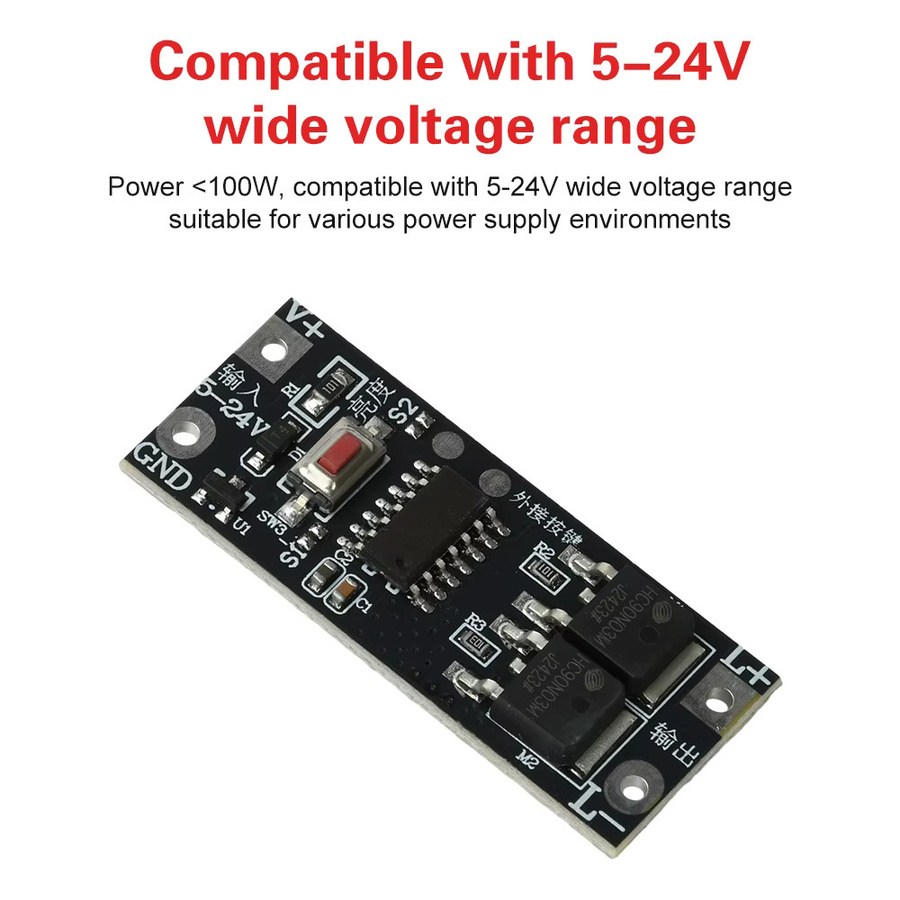 diymore 100 W LED-Dimmmodul in Schwarz mit Soft-Start-Stopp-Speicherfunktion und einstellbarem Lichtausgang für LED-Streifenbeleuchtung (5–24 V) - Bild 2
