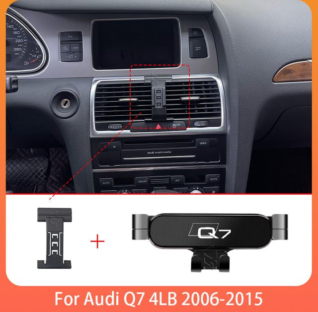 AEBY Auto Handyhalterung für Audi Q7 4L (2006-2015) als verstellbare GPS-Halterung in Schwarz - Bild 1