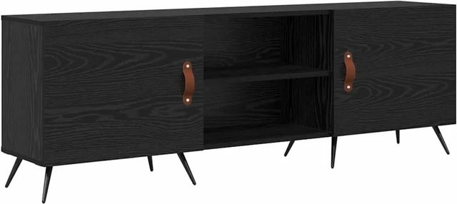 vidaXL TV-Schrank in Schwarzer Eiche mit minimalistischem Design, B/T/H: 150 x 30 x 50 cm - Bild 1