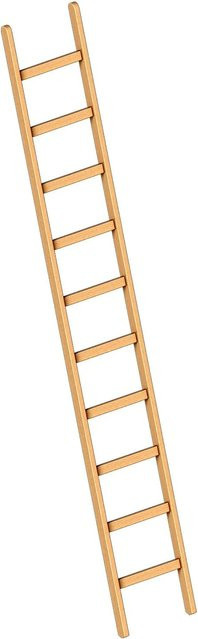 Layher Holzanlegeleiter 1052 mit 10 Sprossen in Braun, B/T/H: 40 x 30 x 10 cm - Bild 1