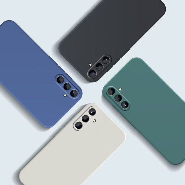 Samsung Flüssiges Silikon Soft Case Schutzhülle für Galaxy A14 A24 A34 A54 A52 A72 A33 A53 A73 A12 A22 A32 A13 A23 A15 A25 A35 A55 5G in Weiß - Bild 1