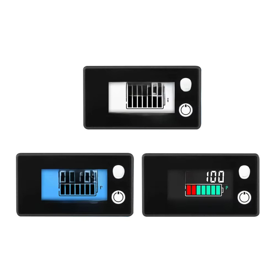 Aideepen Digitales DC Voltmeter mit LCD-Anzeige und Batteriestandsanzeige 6133A für 12V bis 100V in Blau und Schwarz - Bild 3
