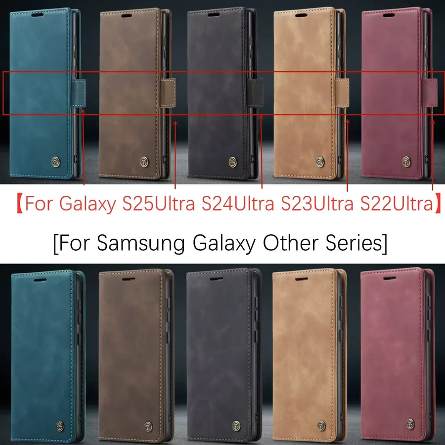 Flip-Ledertasche Kartenetui für Samsung Galaxy S25 Ultra S24 Ultra S23 FE S22 S21 S20 Plus A17 A16 A36 A56 A15 A55 A35 in Blau - Bild 6