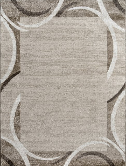 Teppich Sinay in Braun mit abstraktem Kreismuster, pflegeleicht und fußbodenheizungsgeeignet, Breite: 60 cm, Länge: 100 cm - Bild 1