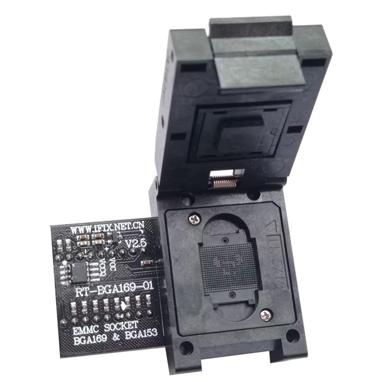 EMMC-Adapter Set mit 5 Rahmen für RT809H Programmierer, RT-BGA169-01, BGA169 und BGA153 kompatibel, Schwarz - Bild 2