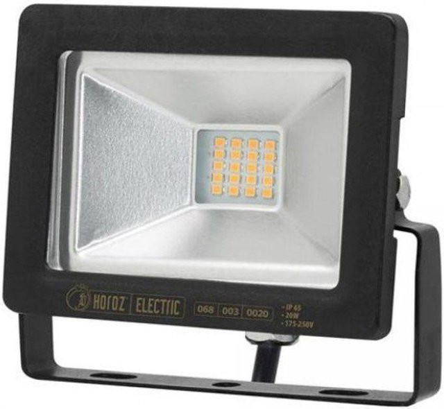 LED-Strahler Horoz Electric 20W IP65 extraflach in Schwarz aus Aluminium - Bild 1