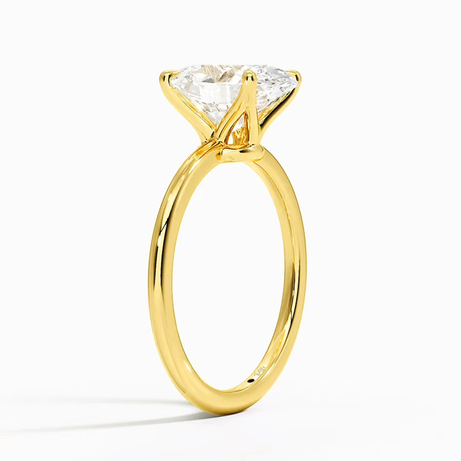 LONGUE VUE Verlobungsring, 585 Gold, Moissanit, Diamant, Damen - Bild 2