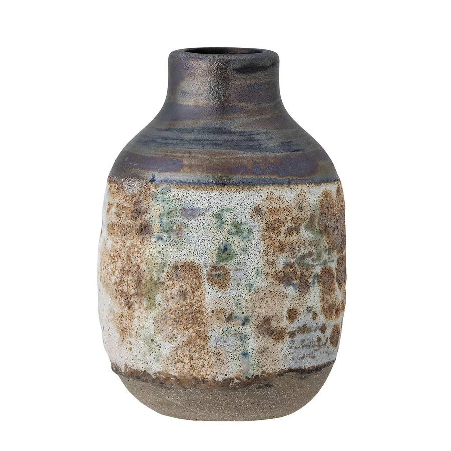 Bloomingville Keramikvase Crina in Braun im skandinavischen Stil, B/T/H: 11,0 x 16,0 x 11,0 cm - Bild 1