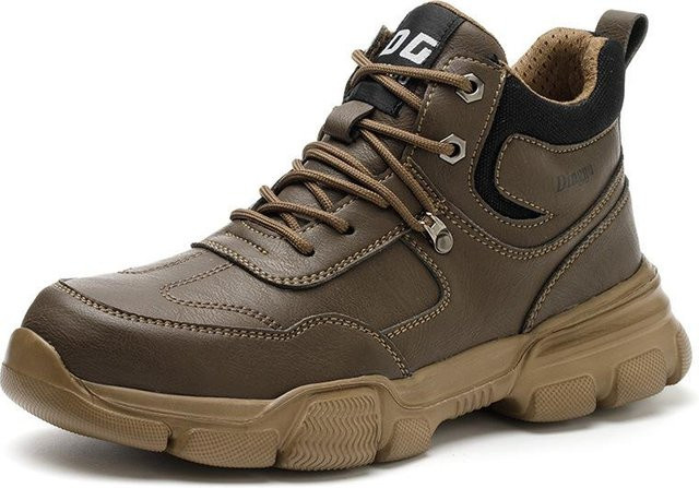 Avant-garde Sicherheitsschuhe für Herren aus Leder in Beige oder Braun mit Stahlkappe und durchtrittsicherer Sohle, Größe 45 - Bild 1