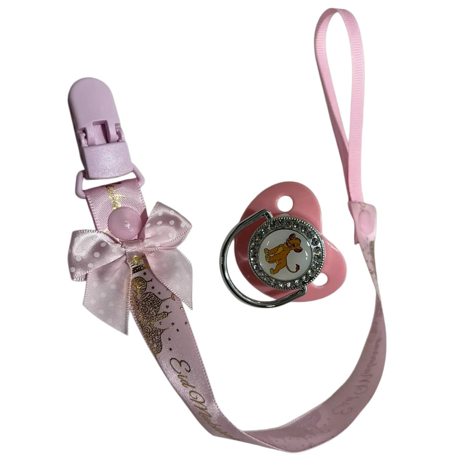 Disney Schnuller für Neugeborene mit Schnullerhalter in Pink - Bild 2