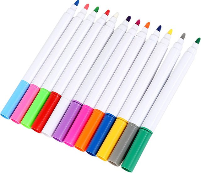 12-teiliges Smooth Flow LED-Board-Stift-Set mit löschbaren Flüssigkeitsstiften in Multicolour für Acryl zum Skizzieren und Kritzeln - Bild 1