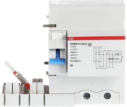 ABB FI-Schutzschalter DDA802AS-63/0,3 RCD 63A 0,03A 400V in Weiß - Bild 1