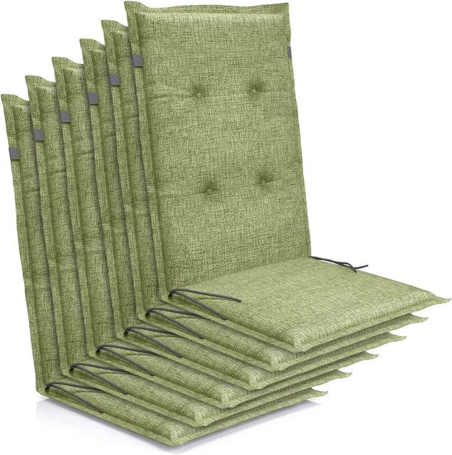 Petsation Florence Hochlehner Auflage für Gartenstühle mit Bindebändern und rutschfestem Schaumstoff aus Polyester und Baumwolle - Bild 1