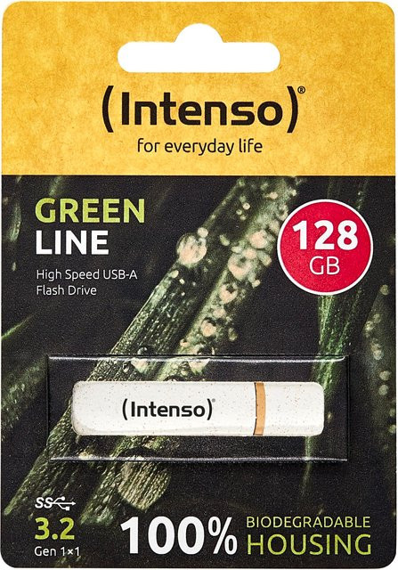 Intenso Green Line USB-Stick 128GB USB 3.2 Gen 1 Beige Braun - Bild 2