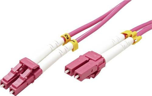 Value Glasfaser LWL Anschlusskabel Multimode OM4, 1x LC-Stecker auf 1x LC-Stecker, 50/125 µm, Violett, Länge: 10,00 m - Bild 1