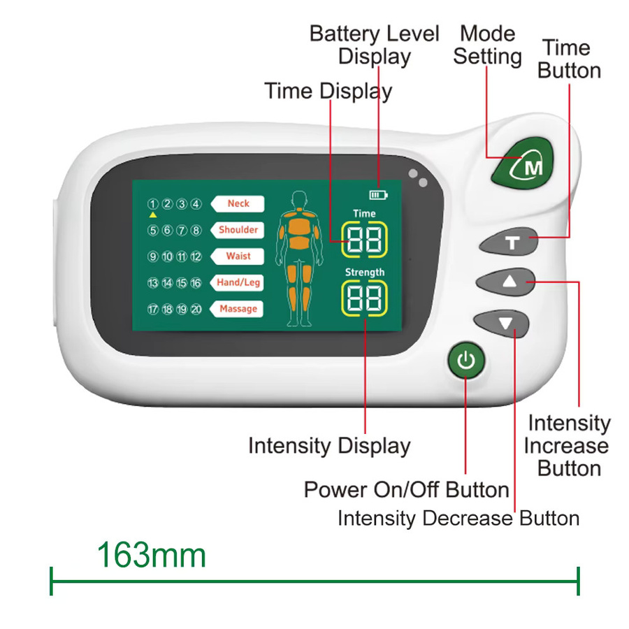 OPSLEA Elektrisches EMS-Muskelstimulator Pulsmassagegerät, Unisex - Bild 2