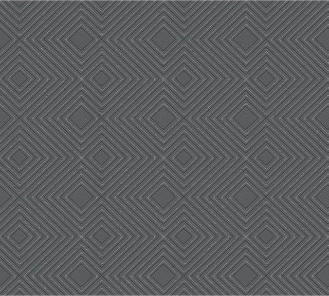 A.S. Création Vliestapete mit 3D-Effekt und Glitzereffekt in Grau, geometrisches Design, modern und abstrakt, FSC-zertifiziert - Bild 1