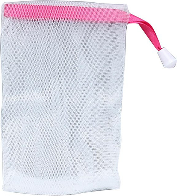 DIYelecs Peeling-Mesh-Seifenbeutel, Gesicht und Körper, Rose Rot, Weiß - Bild 1