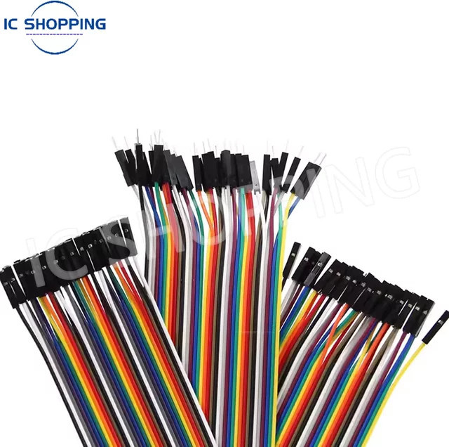 40er Set DuPont Jumper Wire Kabelverbindung Stecker auf Stecker, Buchse auf Buchse und Stecker auf Buchse in Mehrfarbig für dein Arduino DIY Kit - Bild 1