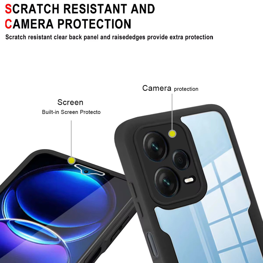 Xiaomi Handyhülle 360 Grad Vollschutz Anti-Schock und Anti-Fall für Redmi Note 12, Redmi Note 11 Pro Plus, Redmi Note 12S und Redmi Note 11S in Schwarz oder Blau - Bild 5