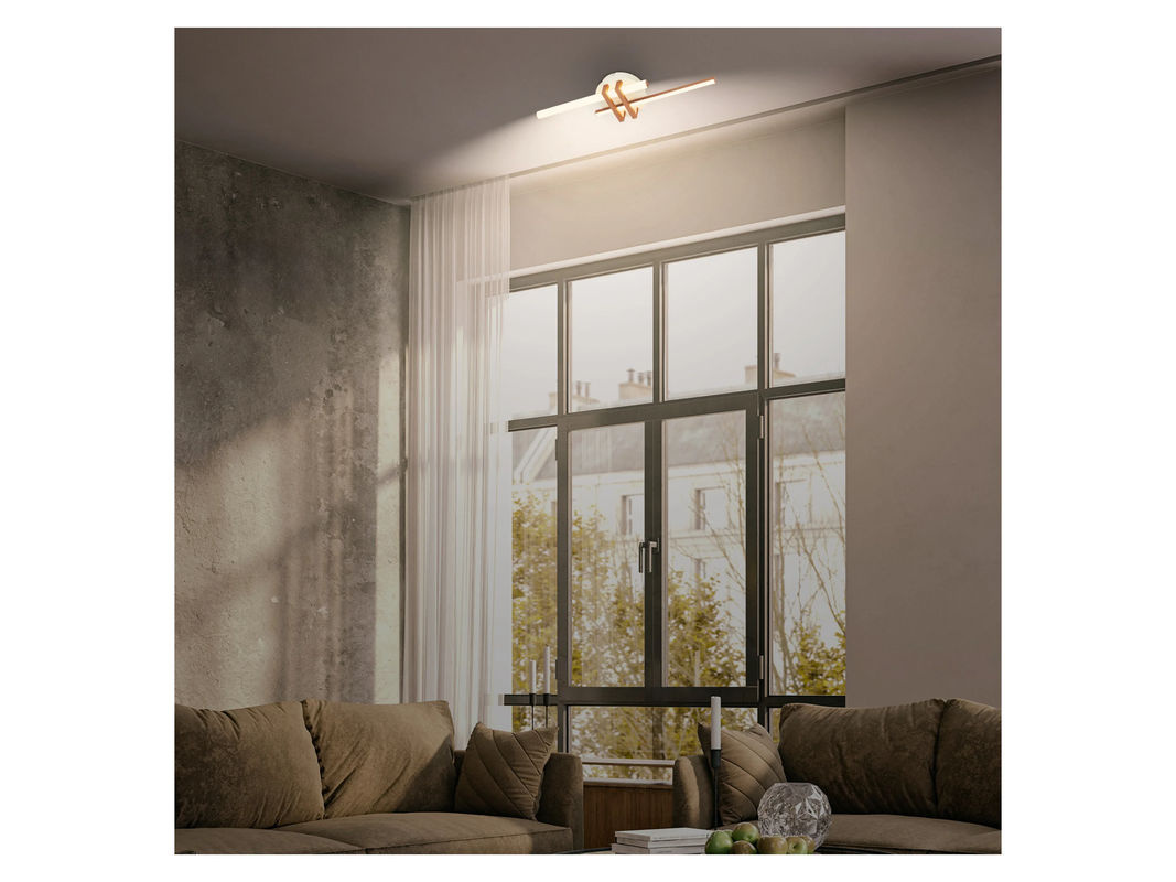 BRILONER LED Deckenleuchte mit Eckprofil in Coffee und Warm Grey aus Holz mit 18 W - Bild 3