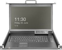 Digitus DS-72220-3GE Modulare HD LCD KVM Konsole mit 17 Zoll TFT Display, 16 Port VGA, Full HD Auflösung, USB, Schwarz - Bild 1