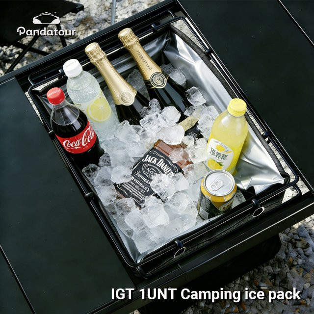 Pandatour Camping IGT Sommer-Eispack-Aufbewahrungstasche mit Kälteisolierung und großem Fassungsvermögen, Schwarz - Bild 1