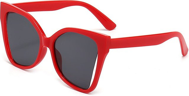 Techsuit 5335 Sonnenbrille, Damen, Vollrand, Butterfly, Rot Grau, Kunststoff - Bild 1