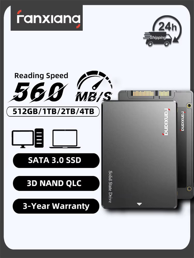 Fanxiang S101Q 2,5-Zoll SATA SSD Interne Solid-State-Drive für Desktop-PC und Laptop in Schwarz - Bild 5