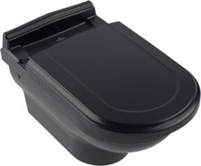 Villeroy & Boch Wand-WC Hommage Tiefspüler in Pure Black, B/T: 37 x 60 cm, waagerechter Abgang - Bild 1
