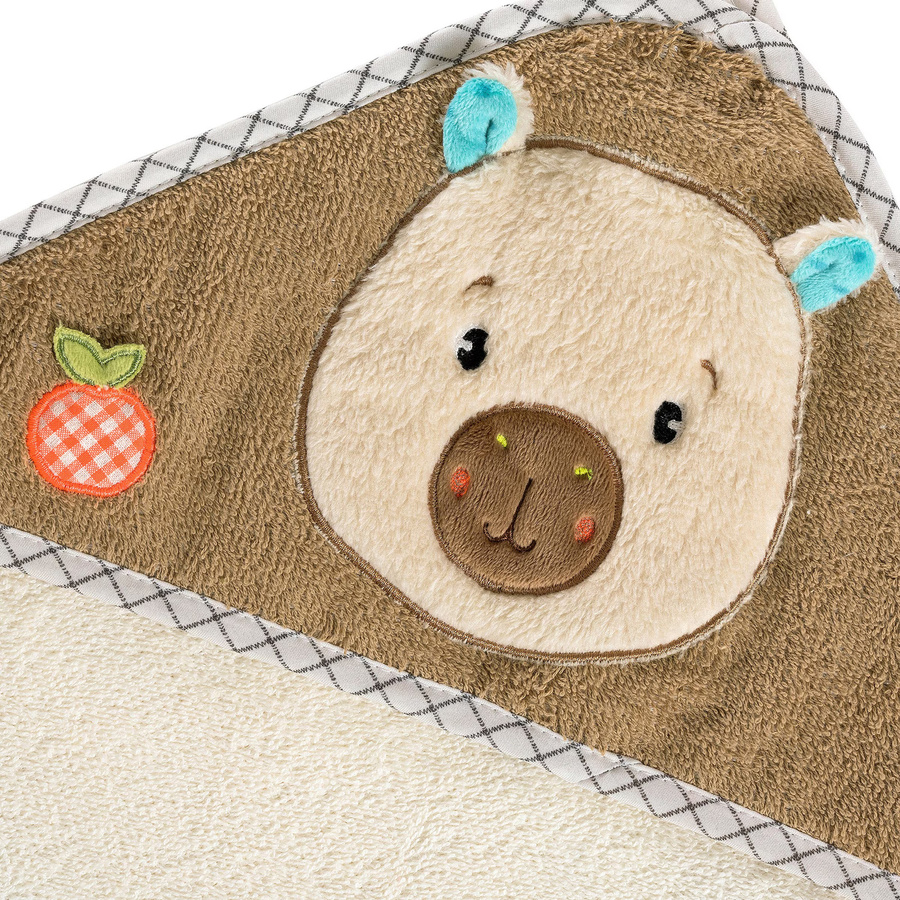 Fehn Kapuzenbadetuch Capybara Clara in Beige, B/H: 80 x 80 cm - Bild 2