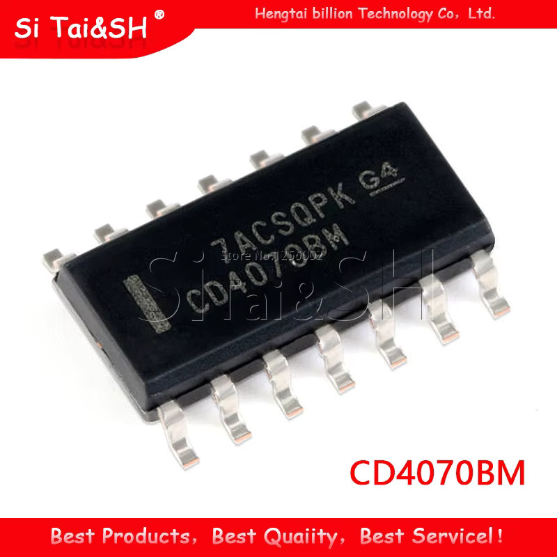 Si Tai&SH CD4070BM CD4070B SOP-14 integrierter Schaltkreis, 10er-Set, Schwarz - Bild 2