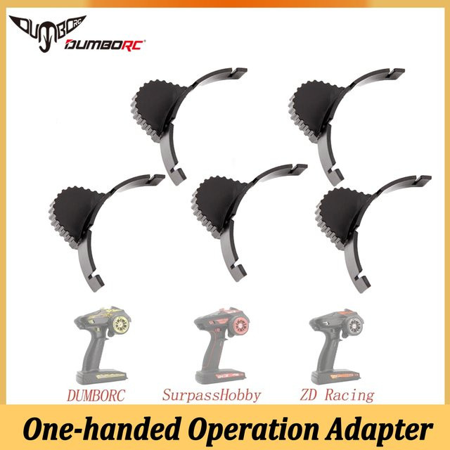 Dumborc Einhand-Steueradapter Lenkrad-Sender für DUMBORC X6 CH4 CH6 ZD Racing Fernbedienungsteile in Schwarz - Bild 1
