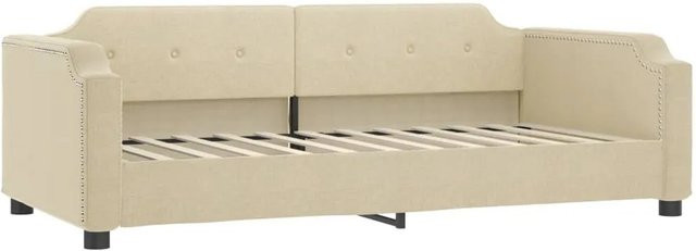 vidaXL Tagesbett in Beige mit modernem Design und Schlaffunktion, B/T/H: 90 x 200 cm - Bild 1