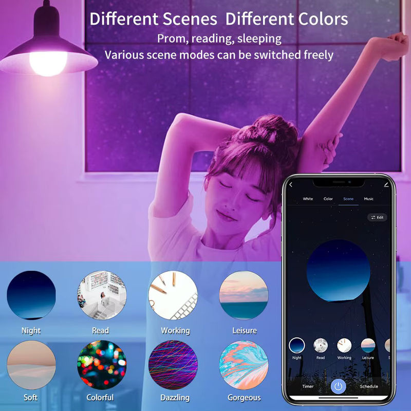 Tuya Smart LED Birne E27 RGB Bluetooth dimmbar Multicolor für Schlafzimmer und Party-Beleuchtung - Bild 3