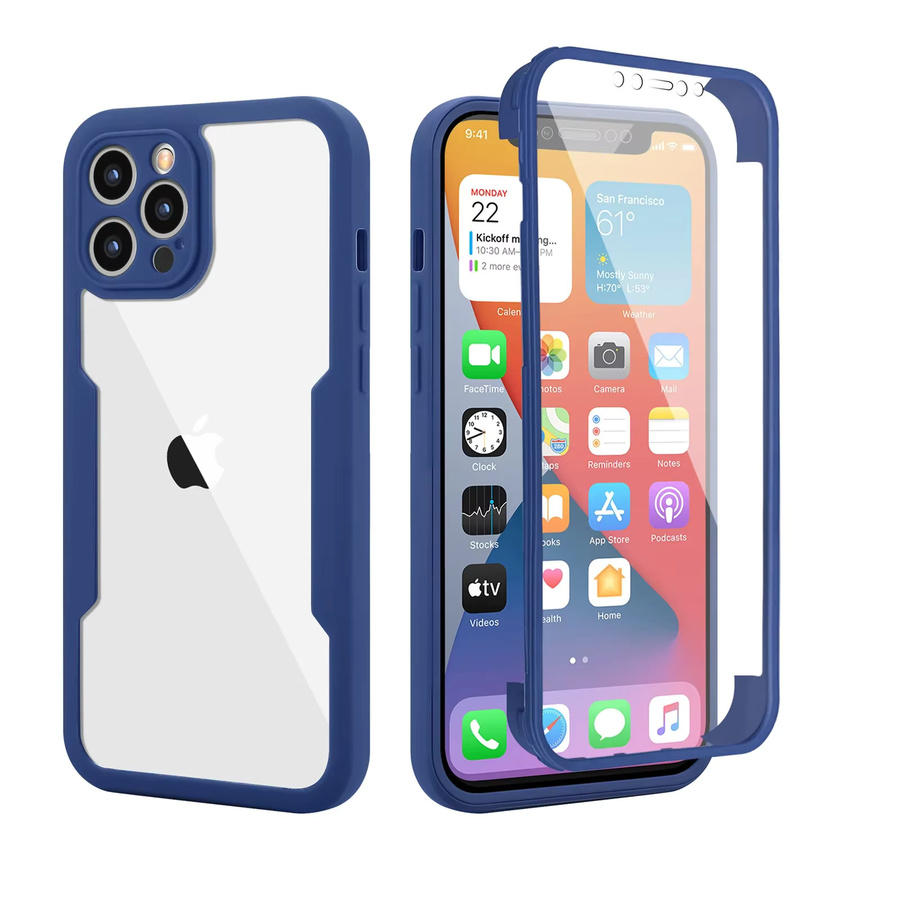 szHAIyu Stoßfeste 360° Transparente Handyhülle mit Kameraschutz und Vollbildschirmschutz für iPhone 17 Air 16 15 14 13 12 11 Pro Max XR 7 8 Plus - Bild 2