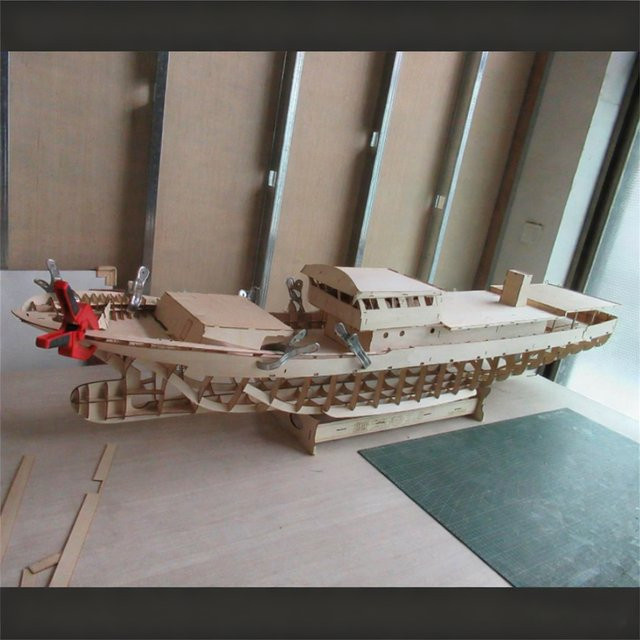 AT 99 MODEL Zhejiang Krabbenkäfig RC Boot, Modellbausatz, Holz, 180 cm - Bild 1