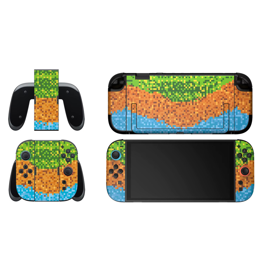 TNS-5192 Skin- und Displayschutz-Set für Switch 2 in Petrol und Multicolour für Konsole, Joy-Con-Griffe und Dock - Bild 4
