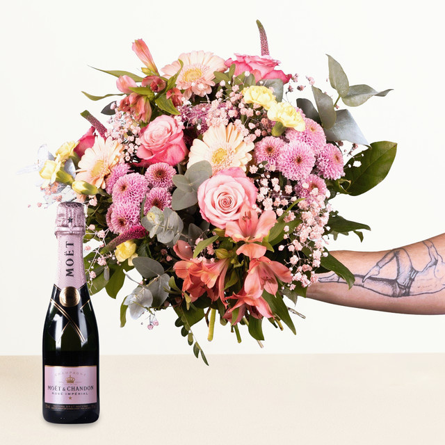 Moet Rosé Champagner Bouquet red pink - Bild 1