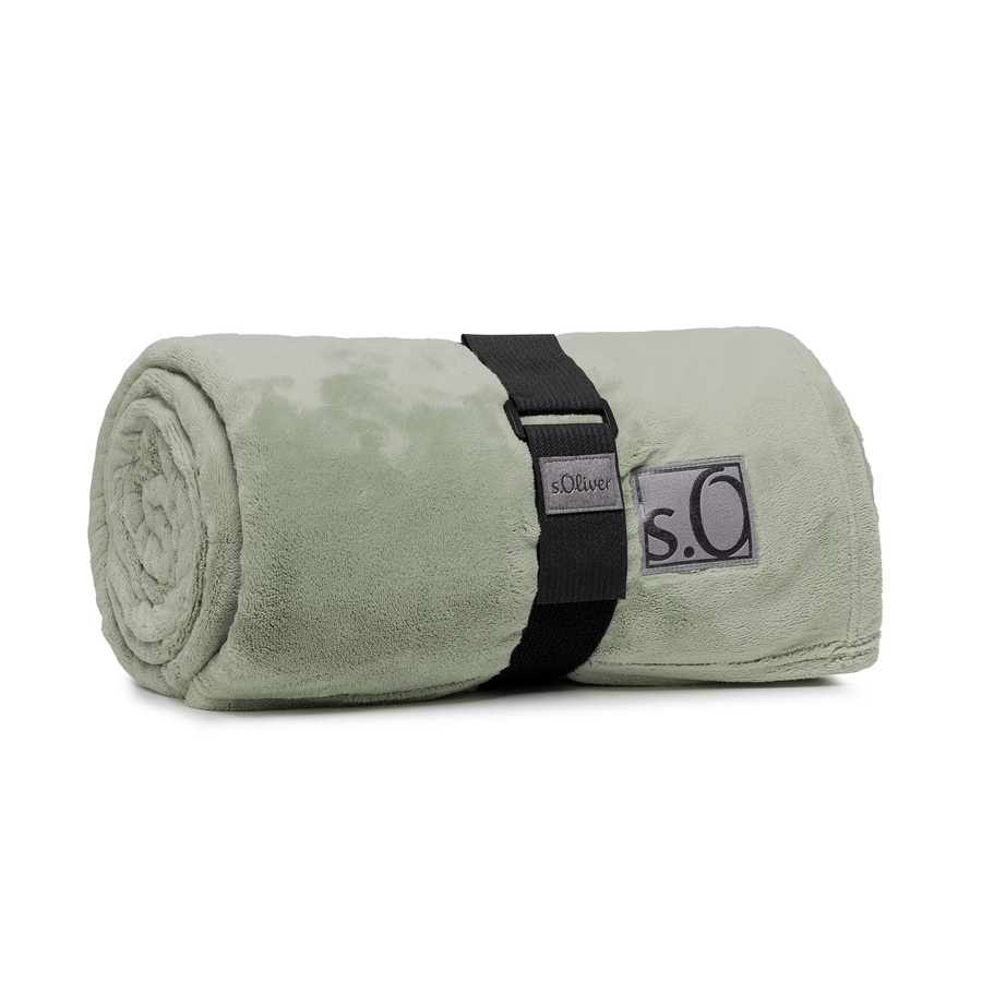 s.Oliver Wohndecke Kuschelsoft 3638 in Grün, B/T: 200 x 150 cm - Bild 1