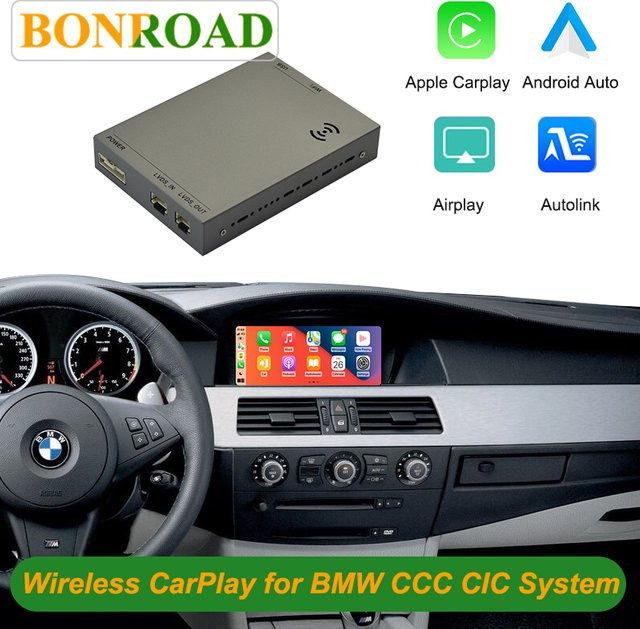 Bonroad Wireless CarPlay und Android Auto Nachrüst-Kit für BMW 3er und 5er Serie mit CCC und CIC System via Wi-Fi und Bluetooth - Bild 1
