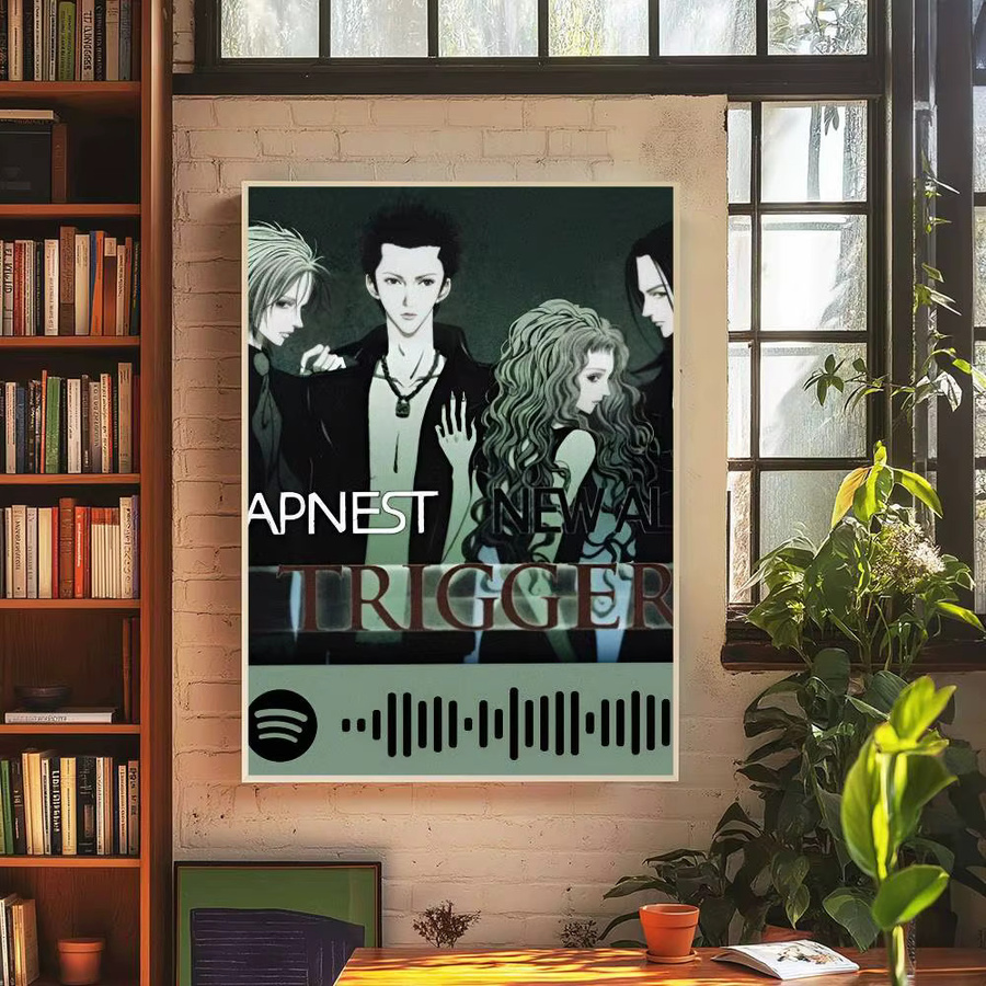 Selbstklebendes Trapnest Trigger Anime Poster in Mehrfarbig als Wanddekoration und Kunstwerk - Bild 5