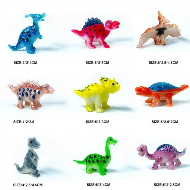 Linyi toy car Dinosaurier Figuren, Stegosaurus Hadrosaur Tyrannosaurus, Bunt / Mehrfarbig, Kunststoff - Bild 1