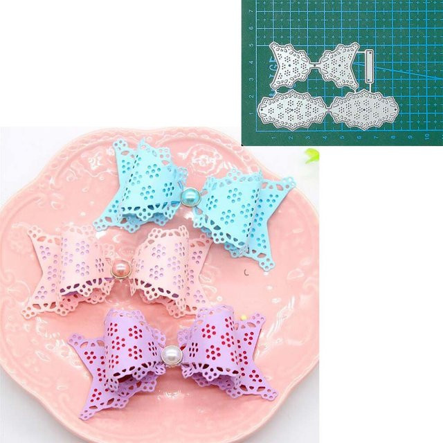 Metall Stanzschablone in Bogenform für Scrapbooking und Bastelarbeiten, Silber - Bild 1
