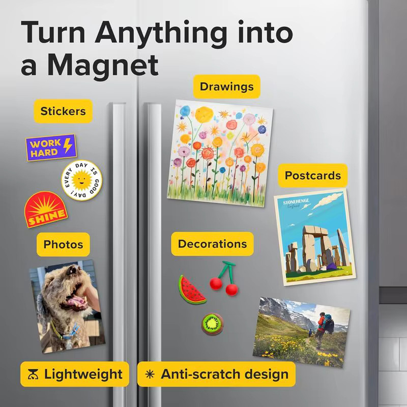U-POLEMAG Flexible Magnetische Papierbögen A4 mit Klebstoff für DIY-Aufkleber und Bastelprojekte - Bild 5