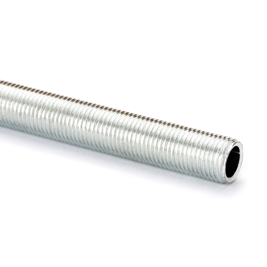 Orion Lightstyle Gewinderohr M10x1 verzinkt in Silber, Länge: 90 mm - Bild 1