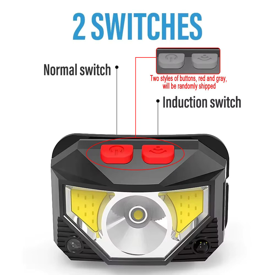 ESMARTER Wiederaufladbarer LED-Scheinwerfer mit Bewegungssensor, COB- und LED-Perlen, 8 Beleuchtungsmodi in Weiß und Rot - Bild 4