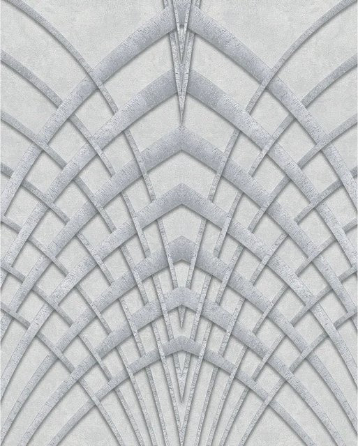 Marburg Vliestapete Modernista 53 Grafisch in Grau-Silber mit geometrischem Art-Deco-Muster - Bild 1