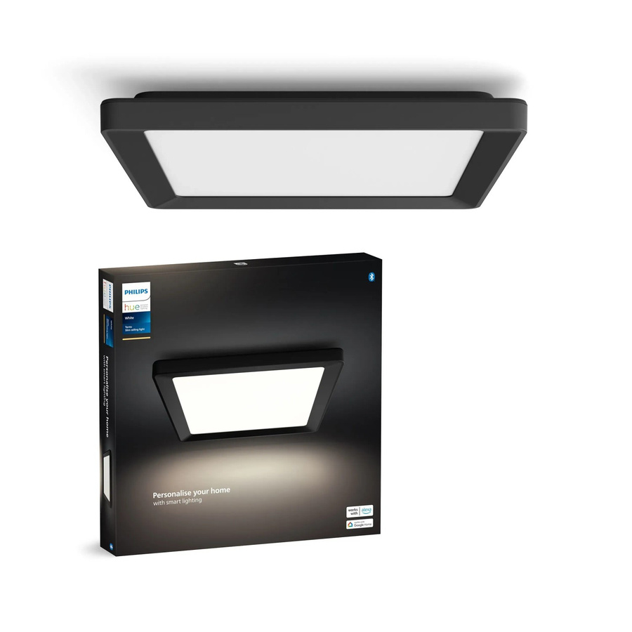 Philips Hue LED-Panel Tento White S Schwarz, quadratisch, dimmbar, B/T: 29,5 x 29,5 cm - Bild 2